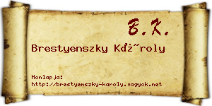 Brestyenszky Károly névjegykártya